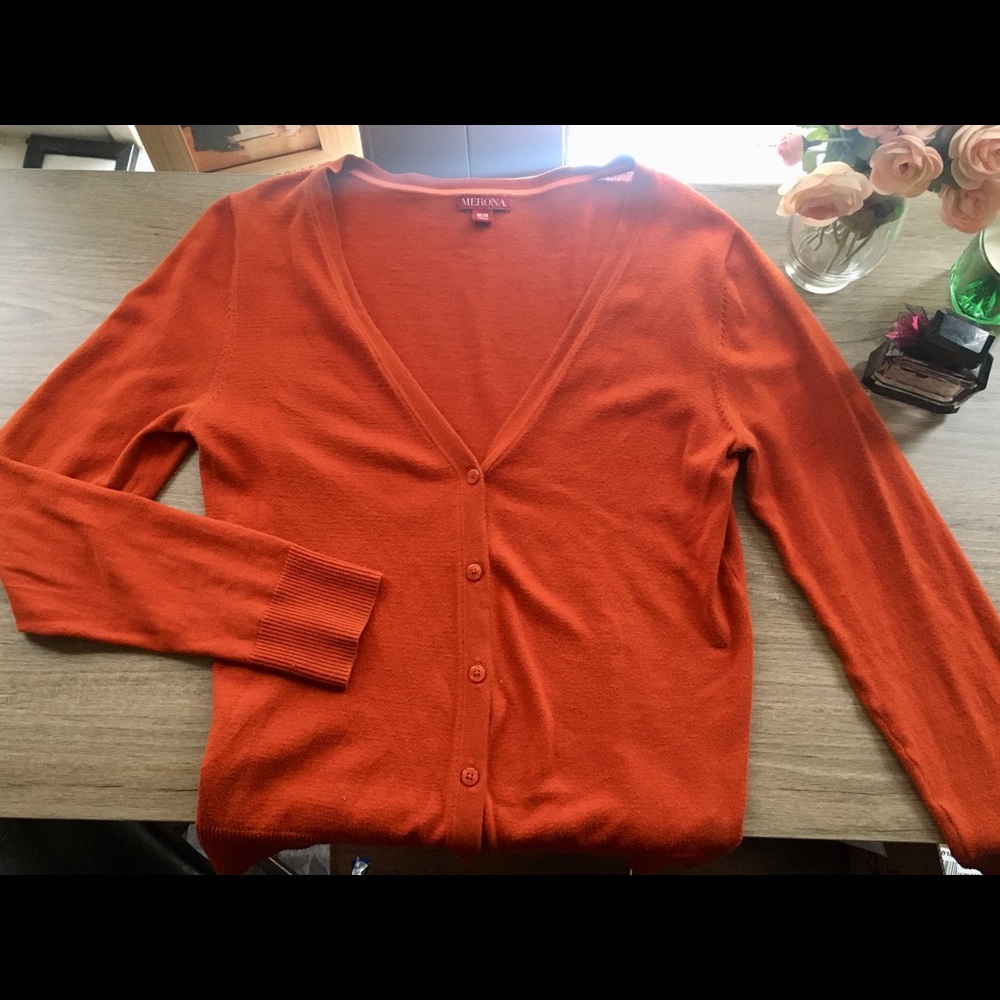 Merona Burnt Orange Cardigan